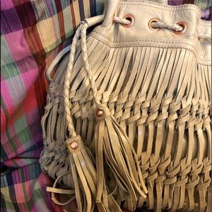 Anthropologie Genuine leather hobo bag